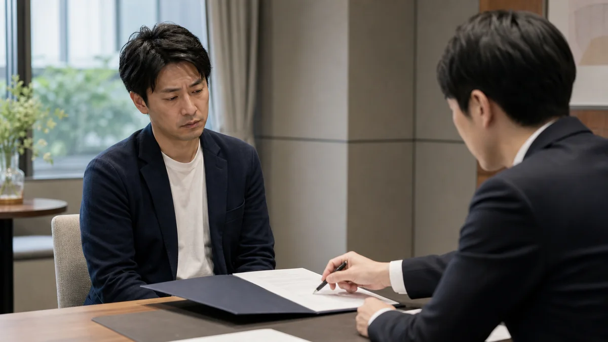 結婚相談所で入会契約を急かされ戸惑う男性